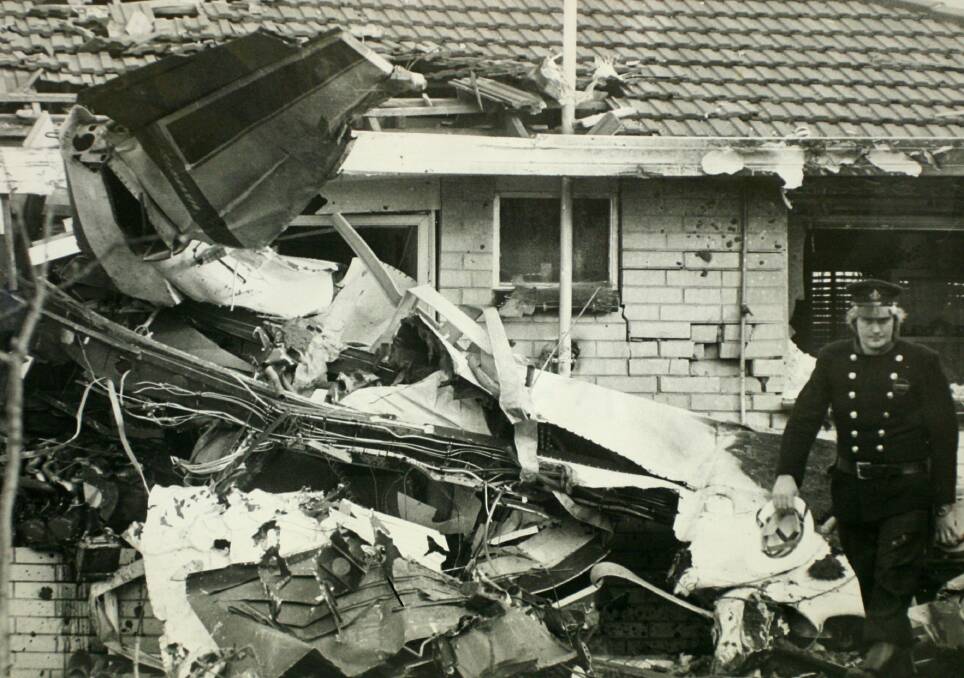 The infamous 1978 Airport West plane crash that killed six people. Picture: FDC