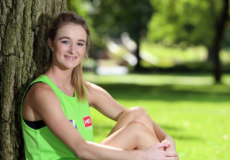 Madeleine Evely is running her first full marathon on the Gold Coast in July, she is raising money for multiple sclerosis. Picture: GLENN DANIELS