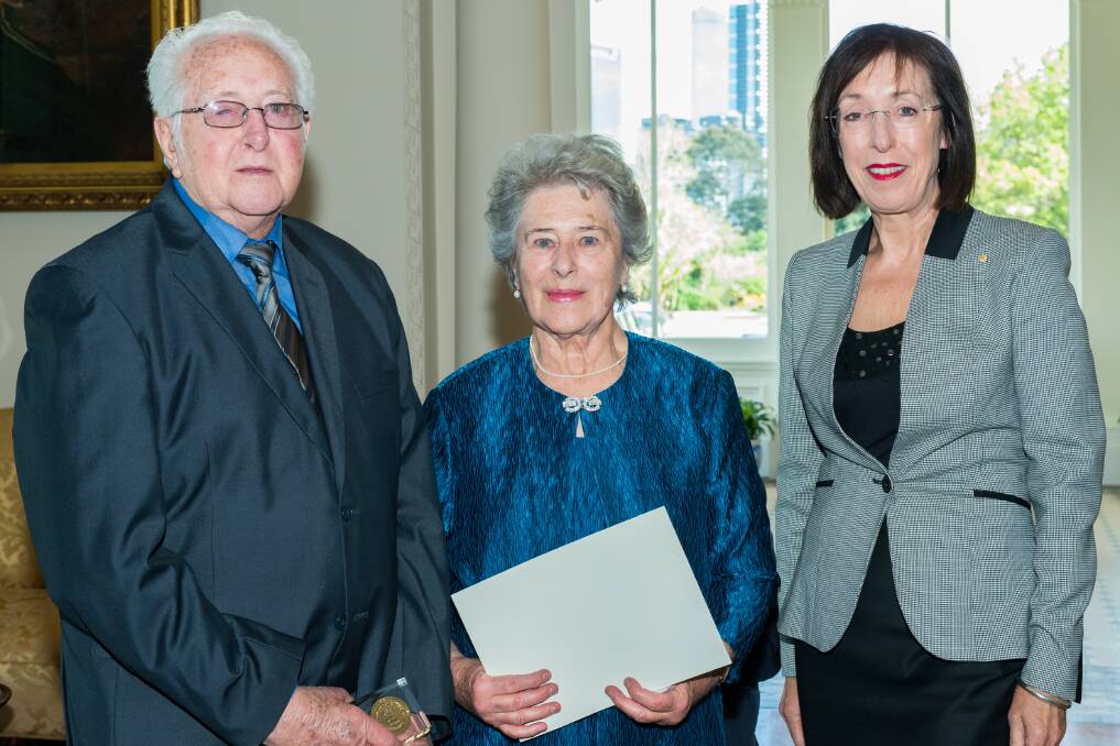 PROUD: Medallist Jack Eadie, carer Pat Eadie and Marilyn Warren. Picture: SUPPLIED