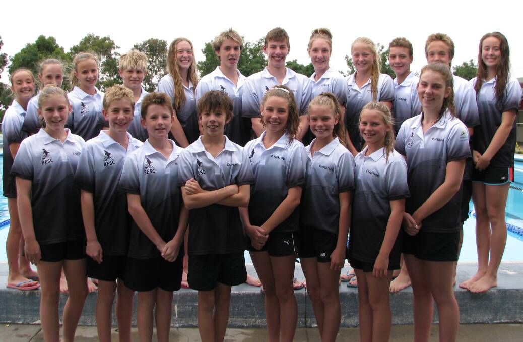 TEAM: The group of Bendigo East swimmers who competed at the Victorian Age Championships. Picture: CONTRIBUTED