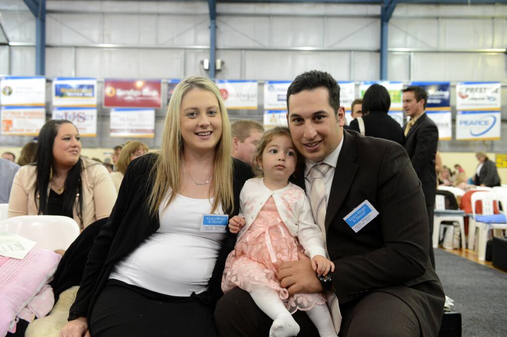 Jessica, Sienna and Daniel Paradiso at the District Convention of Jehovah's Witnesses. Picture: JIM ALDERSEY