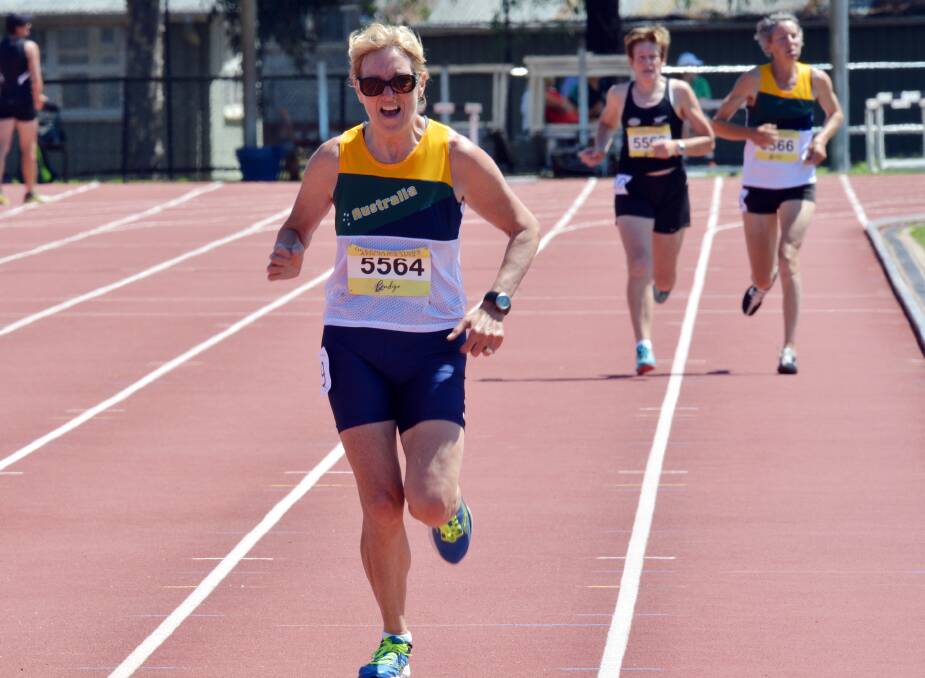 Helen Stanley in the 1500m. Picture: BRENDAN McCARTHY
