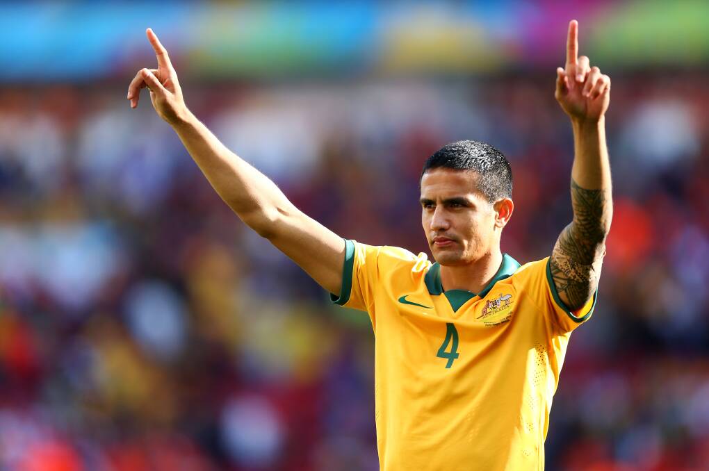 STAR: Australian Tim Cahill scored one of the goals of the World Cup against the Netherlands. Picture: GETTY