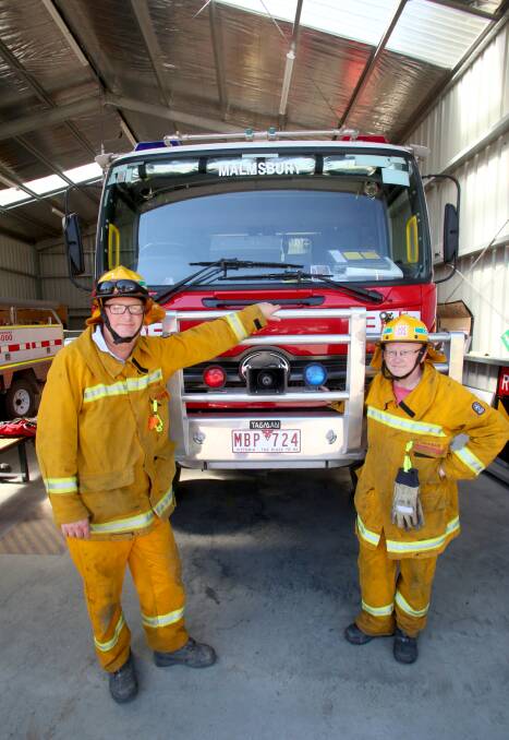 The Malmsbury CFA's First Lieutenant Tony Stephens and Second Lieutenant John Newlands. Picture: PETER WEAVING