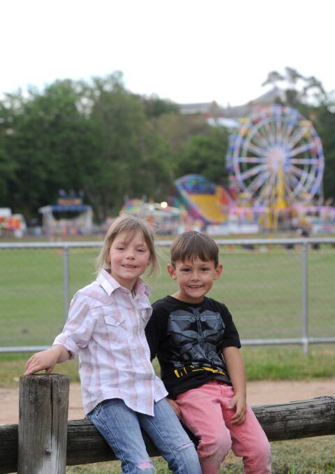 FUN FOR ALL THE FAMILY: Best mates Maddie Zarb, 6 and Jack Boswell, 5 enjoy the show