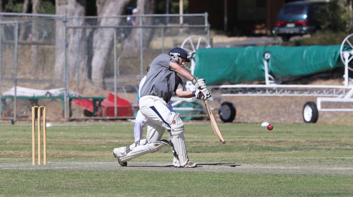 Country Cricket Week action at Bell Oval in Strathdale, Goulburn Murray's Liam Gwynne. Picture: PETER WEAVING
