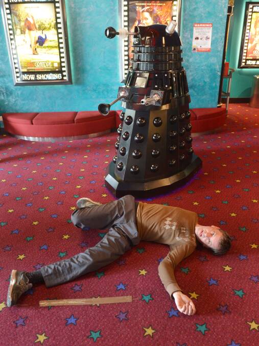DALEK: Darren Hutchesson and his Dalek. Picture: PETER WEAVING.