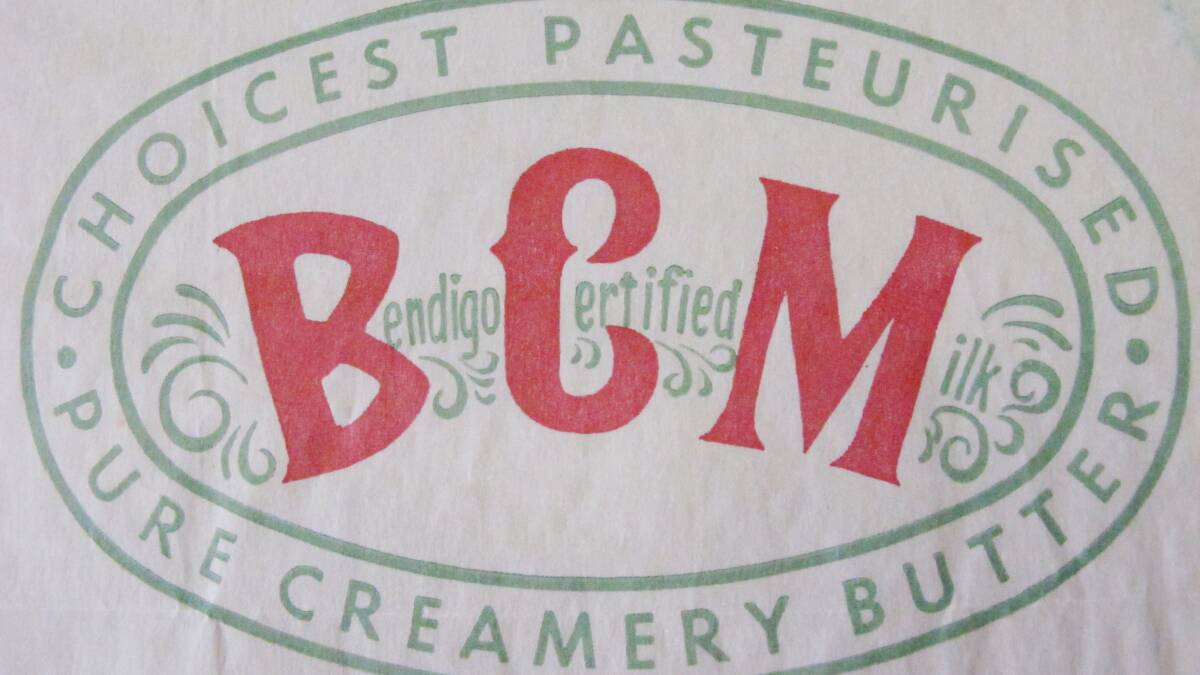 A butter wrapper from the BCM factory.