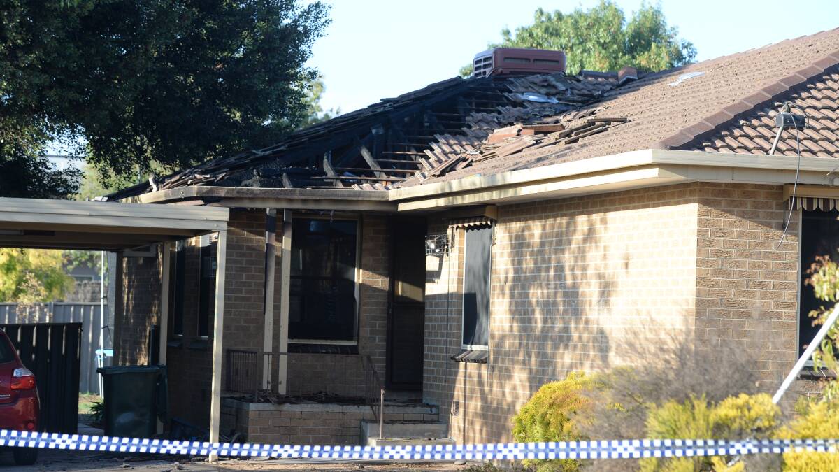 DAMAGED: Fire destroyed a house in Strathdale. Picture: JIM ALDERSEY 