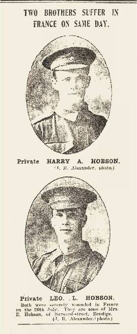 Privates Harry Hobson, top, and Leo Hobson.