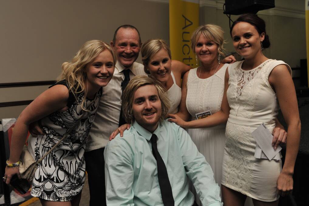 Jake "Nunnzy" Nunn was supported by his friends and family on Saturday night. Picture: CONTRIBUTED