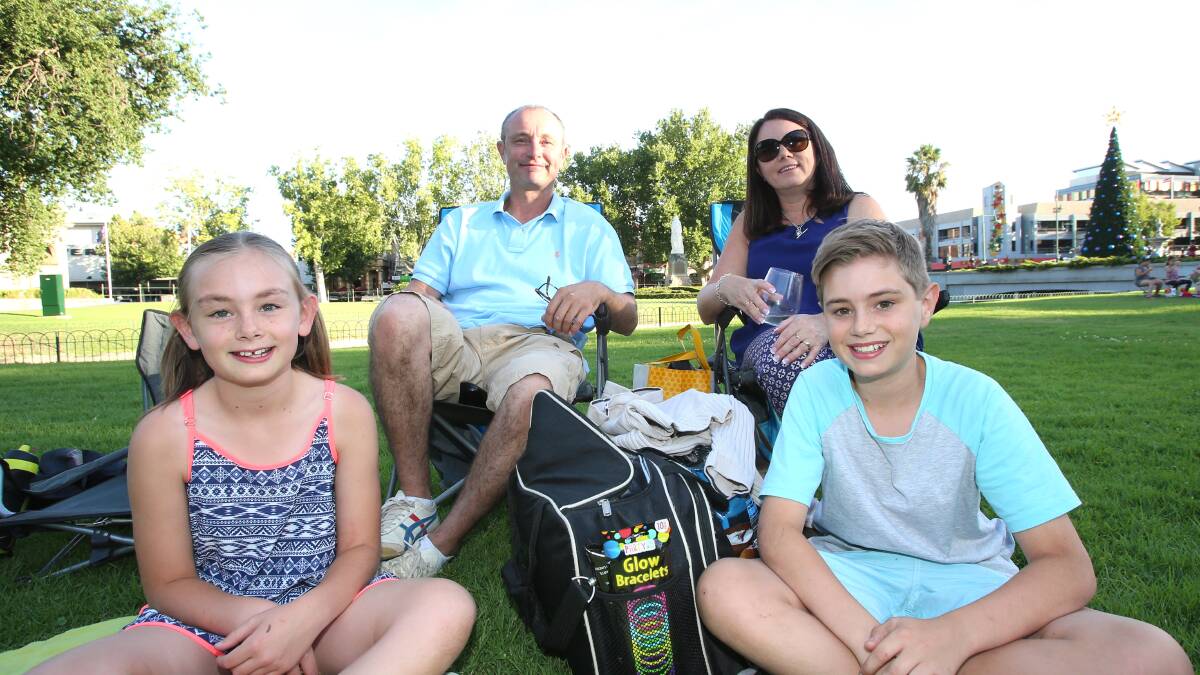 WELCOME: The Davis Family wait for the fireworks. Picture: GLENN DANIELS