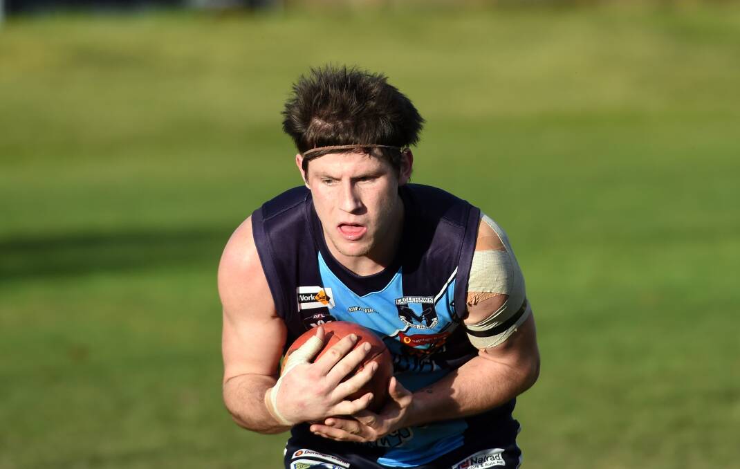 Tyler Miles was one of Eaglehawk's best on Saturday.