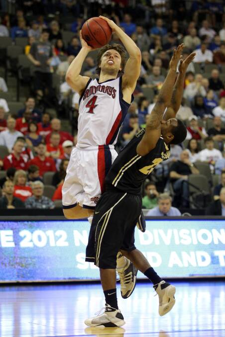 Delly scores over Purdue's Lewis Jackson. Picture: GETTY IMAGES