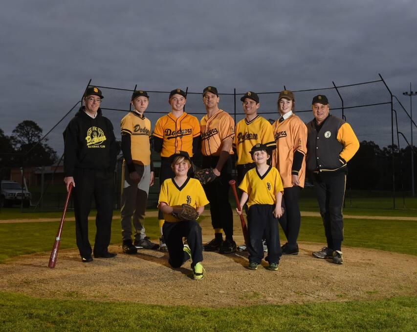 DODGERS: Luke Barkmeyer, Charlie Hay, Duncan Lever, Sam Longford, Andrew McKinley, Zoe Murphy and Gary Ah-Dore with Ryan and Marcus Murphy (front). 
