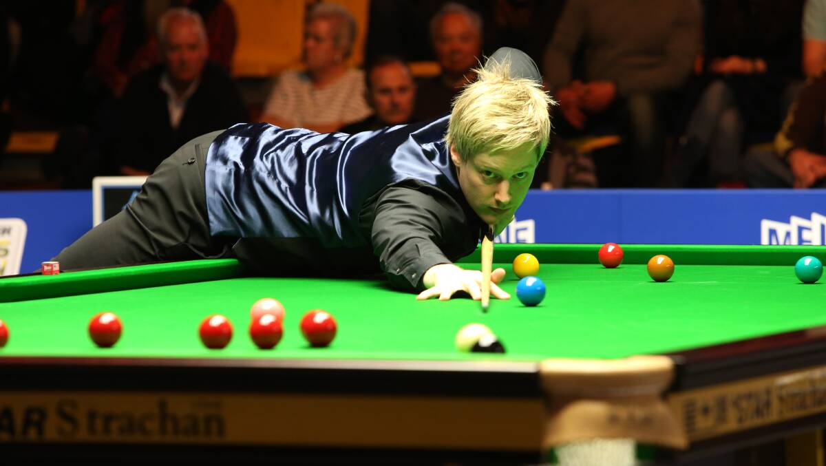 WORLD CLASS: Neil Robertson in action at the 2013 Australian Goldfields Open. Picture: PETER WEAVING
