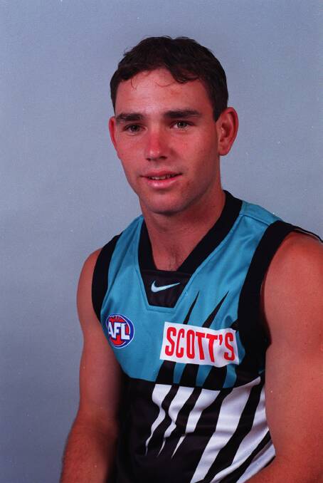 A fresh-faced Guerra in his first season of AFL with Port Adelaide in 2000.