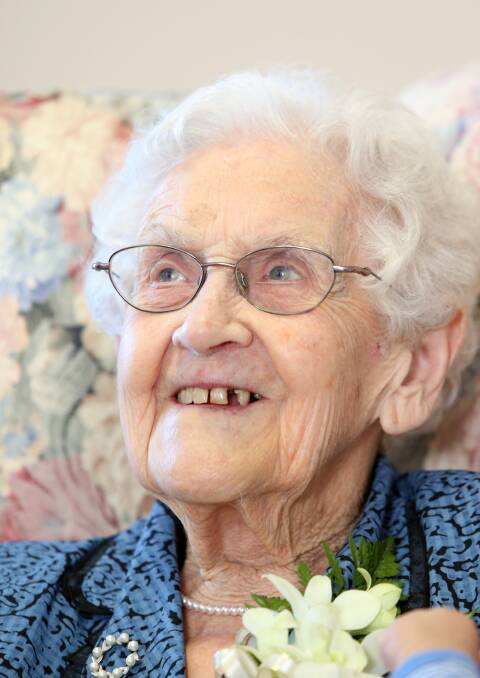 SMILE: Lil Oster celebrates her 100th birthday on Sunday. Picture: GLENN DANIELS