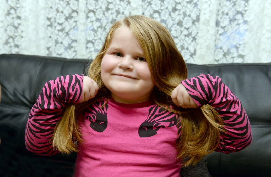 EMPATHY: Chloe O'Riordan, 5, is making a sacrifice to help women with cancer. Picture: LIZ FLEMING
