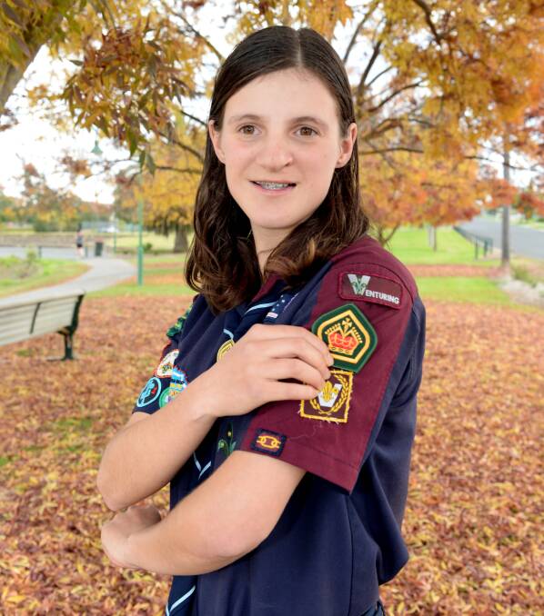 PRIDE: Freya Fogliani, a Queen's Scout Badge recipient. Picture: LIZ FLEMING