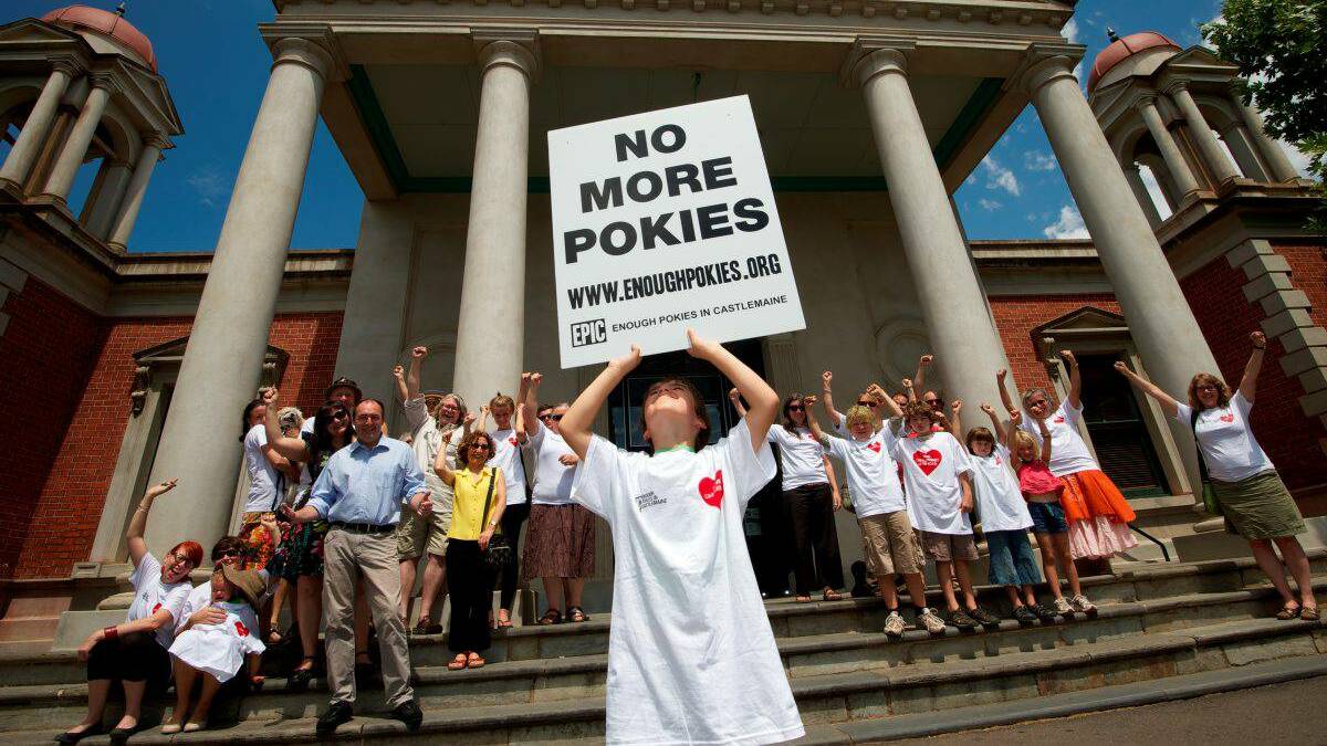 SUCCESS: Anti-pokies group EPIC celebrate the VCAT decision in 2012. Picture: FAIRFAX