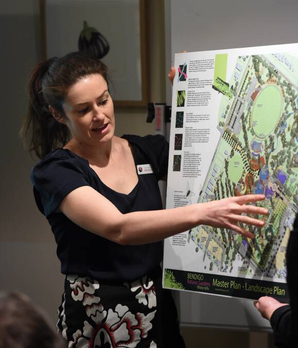 EXPANSION: Bendigo Botanic Gardens development officer Gemma Fennell discusses the plans. Picture: JODIE DONNELLAN