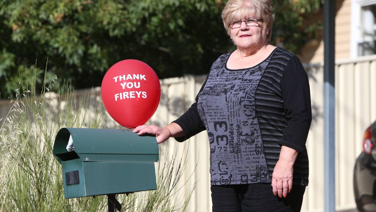 Joan Kilby at her letter box in Kangaroo Flat.
Picture: Peter Weaving