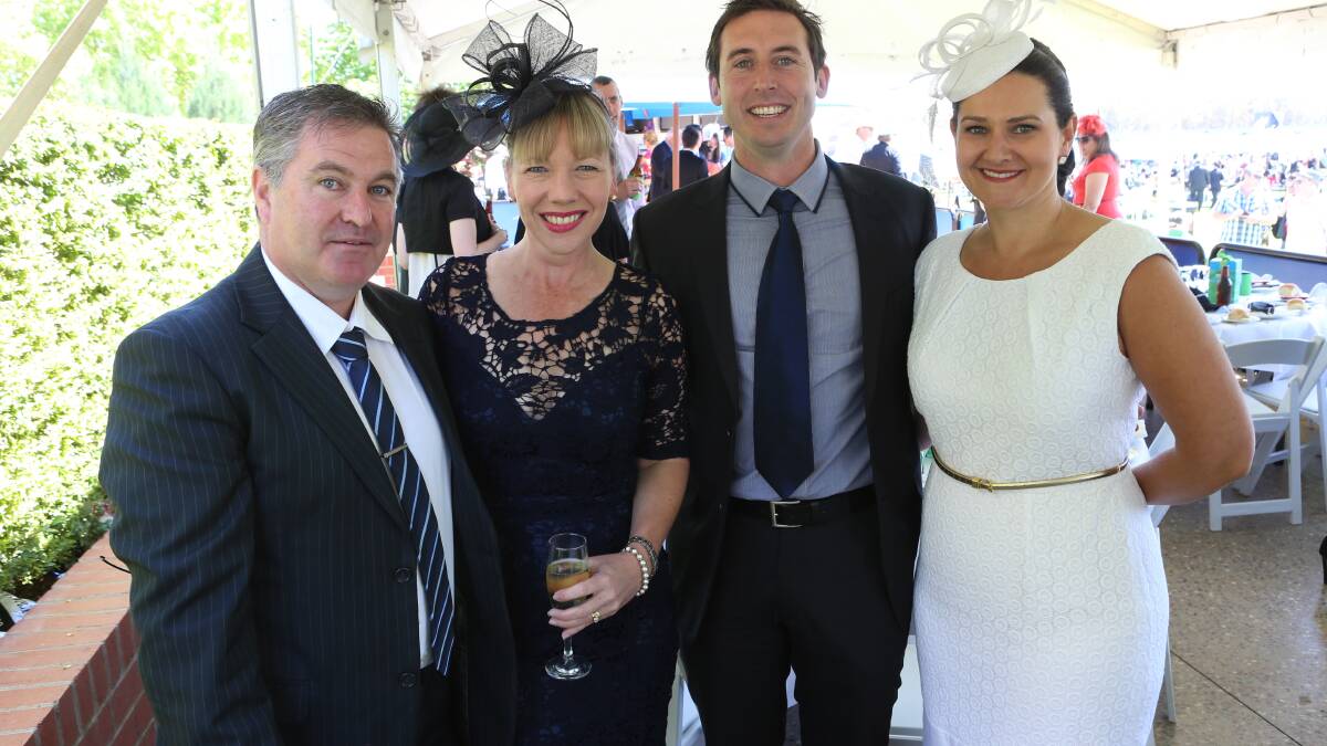 Luke and Melinda Goggin with Ben and Danielle Cook.
Picture: PETER WEAVING