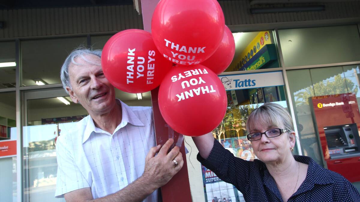 Golden Square newsagency staff Bill Roberts and Deb Pearce.
Picture: Peter Weaving