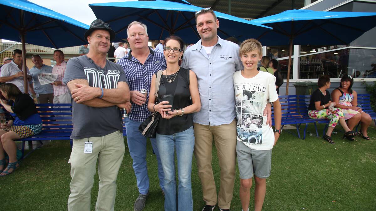 Craig Geddes, Glenn Downing with Kristy, Adam and Brodey Rudd.
Picture: PETER WEAVING