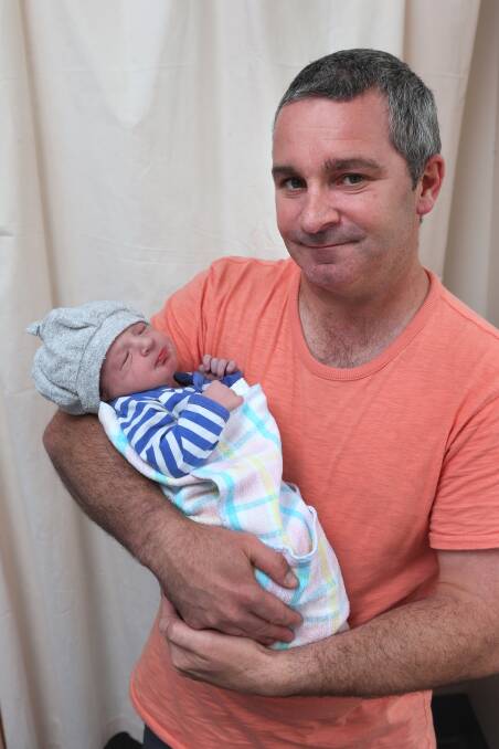 Peter Anderson with his new son Jack Anderson.
