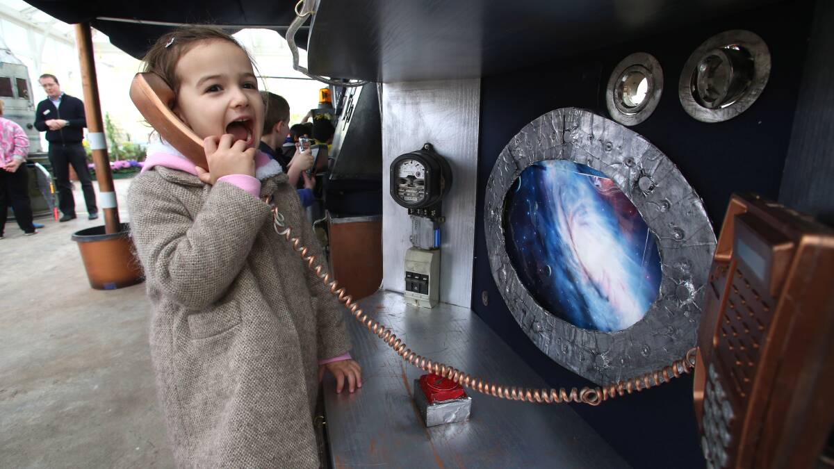 Spaced Out invites children aged four to 12 years to play amongst a rocket, retro robot and space ship console.
Ava Ferguson. Picture: PETER WEAVING