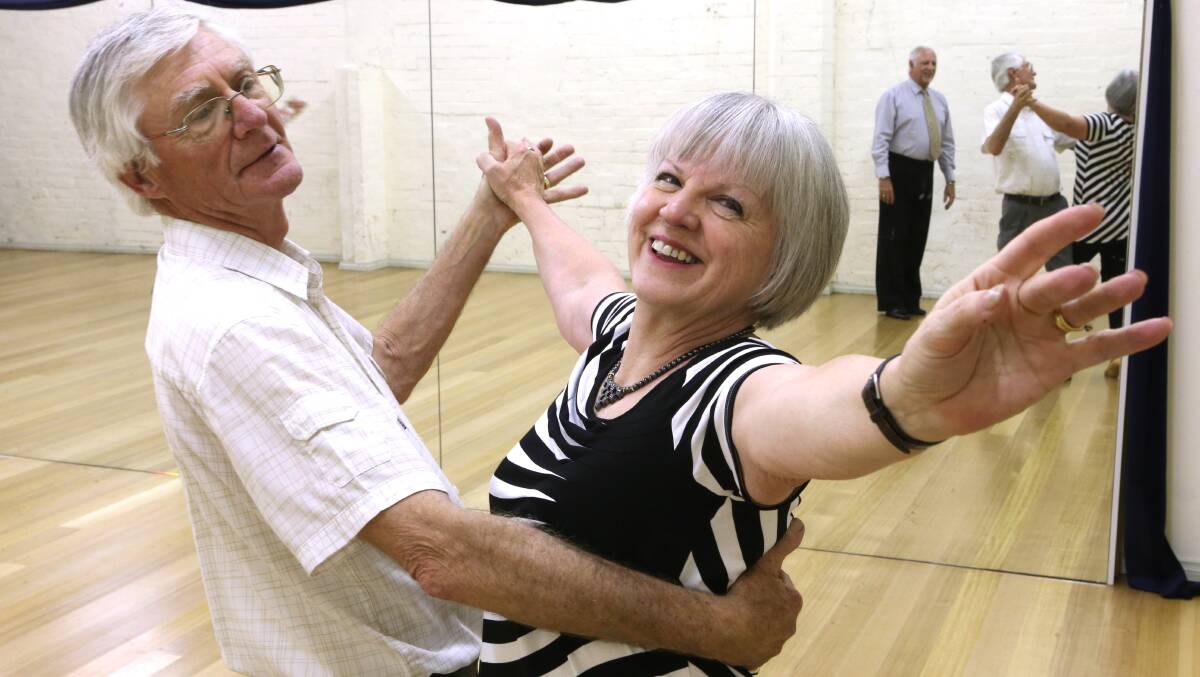 Dance rehearsals for the Community Foundation Glass Slipper Ball. Ian and Cheryl Hardie. Photo Peter Weaving