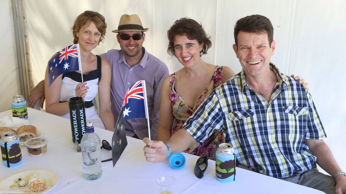 Anglela Webster and Anthony Lorraine from Sydney with Alison and Peter Rogers from Darwin. Picture: PETER WEAVING