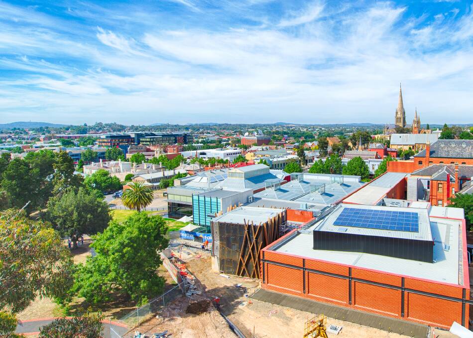  A commercial-scale solar system has been installed on the roof of the Bendigo Art Gallery. Picture: CONTRIBUTED