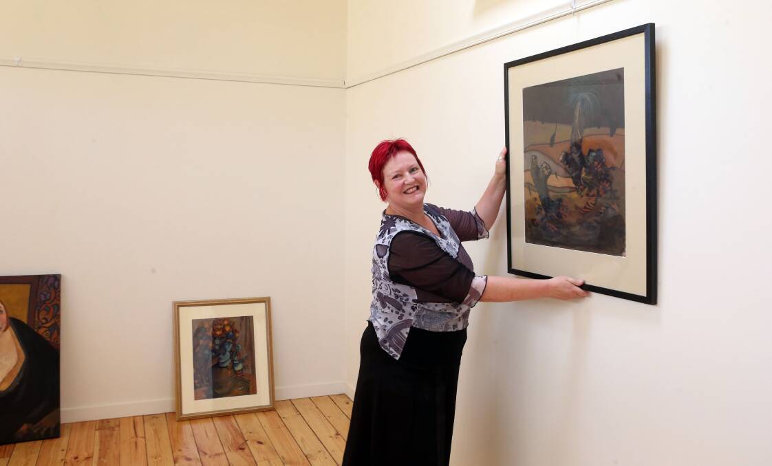 PICTURE PERFECT: Denise Button in the new art space. Picture: LIZ FLEMING