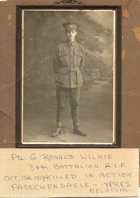 George Ronald Wilkie was killed during the battle of Passchendaele.