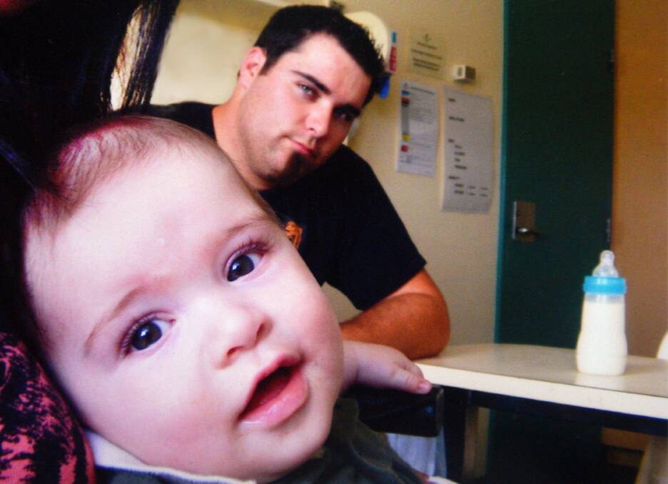 MISSED: Baby Zayden with his father, James Whitting.
