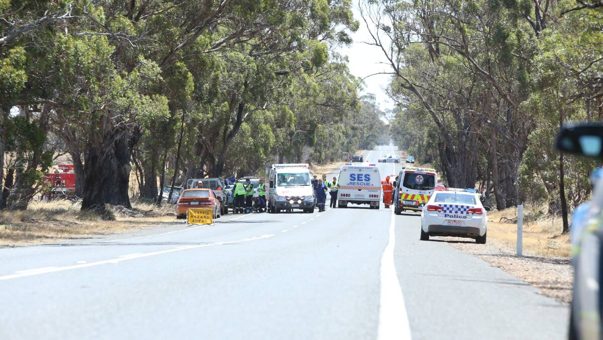 DOUBLE FATALITY: The scene of the crash. Picture: LIZ FLEMING