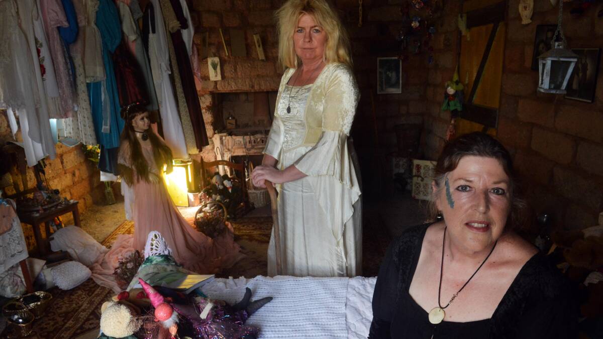 SPIRITUAL: White witches Gaye Washington and Jacquie Stallinga. Picture: Brendan McCarthy