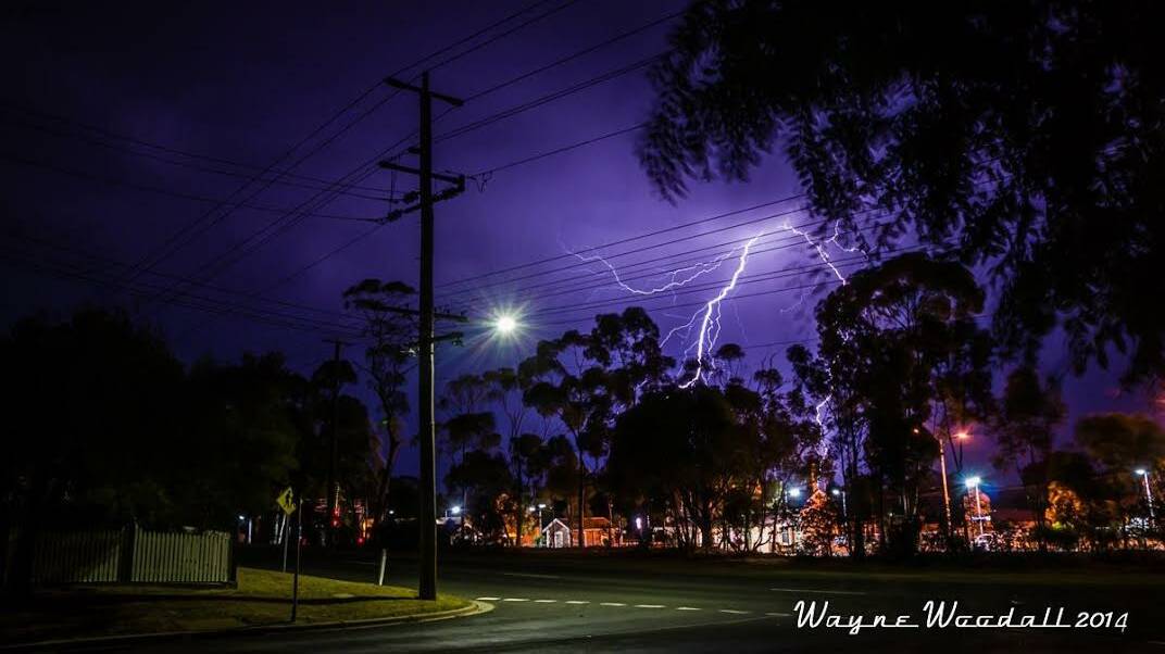LIGHTNING CRASHES: Wayne Woodall took photos near Kangaroo Flat Station