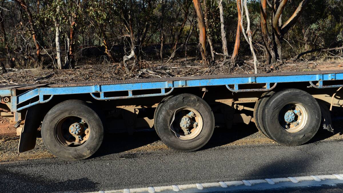 CRASH: The truck after the crash. Picture: JIM ALDERSEY