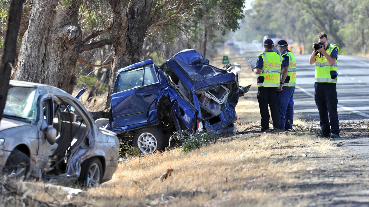 CRASH: The scene of the incident at Glenalbyn. Picture: BLAIR THOMSON