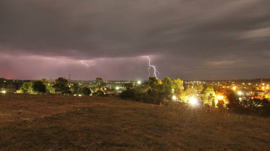 LIGHTNING CRASHES: Jack Chambers captured lightning strikes at Mickey Mouse Hill