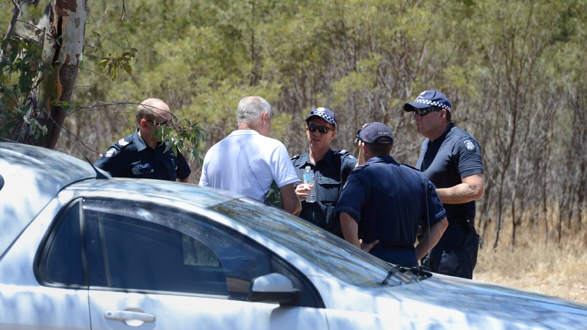 HOMICIDE SQUAD: Ron Iddles at the base of Mount Korong, near Inglewood. Wayne Amey's body was found at the site. 

Picture: JIM ALDERSEY
171213