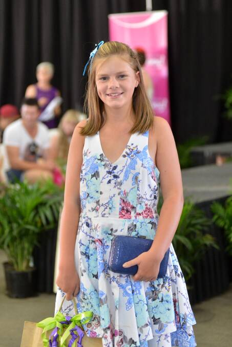Junior fashions on the field winner Shania Bowers, 12. Picture: JODIE DONNELLAN
