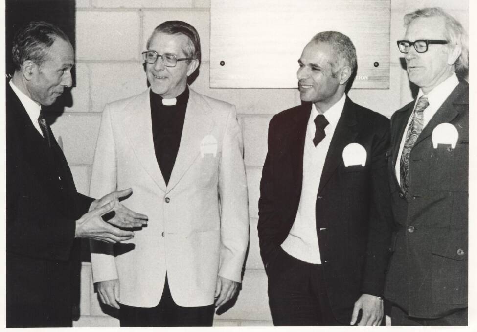 BENDIGO 1976: At the interfaith conference organised by Mohamed Hassan (left), . Picture: CONTRIBUTED