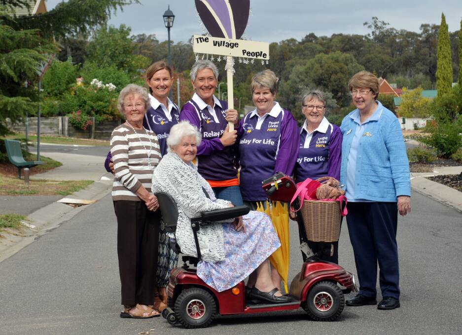 TEAM: The Village People members and supporters, from left, Eileen Wastell, Lola Makar, Yae Wiltshire, Louise Johnston, Val Christmas, Pat Stokes and Iris Hargreaves. Picture: BRENDAN McCARTHY
rear l-r . Picture: BRENDAN McCARTHY