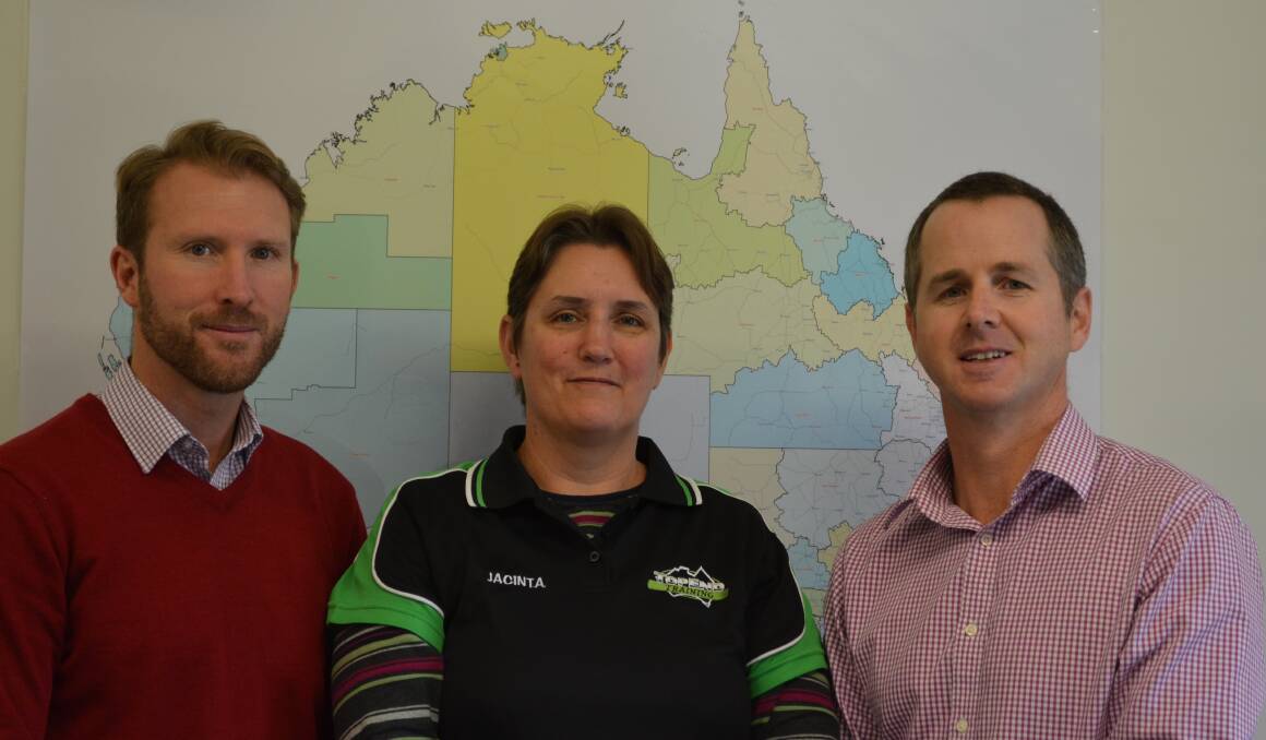 ORGANISERS: Central Victorian Agribusiness Forum committee - Martin Szakal, Jacinta Clark and James Finlay. Picture: CONTRIBUTED