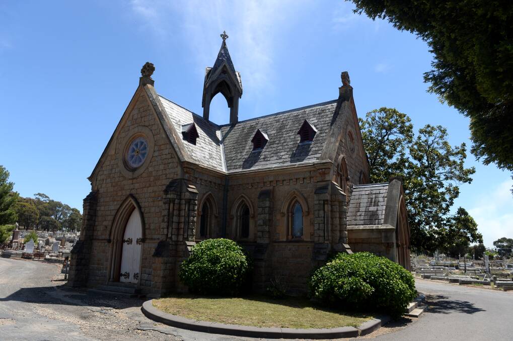 Take a photographic tour in and around the old chapel at Bendigo Cemetery. Pictures by JIM ALDERSEY.